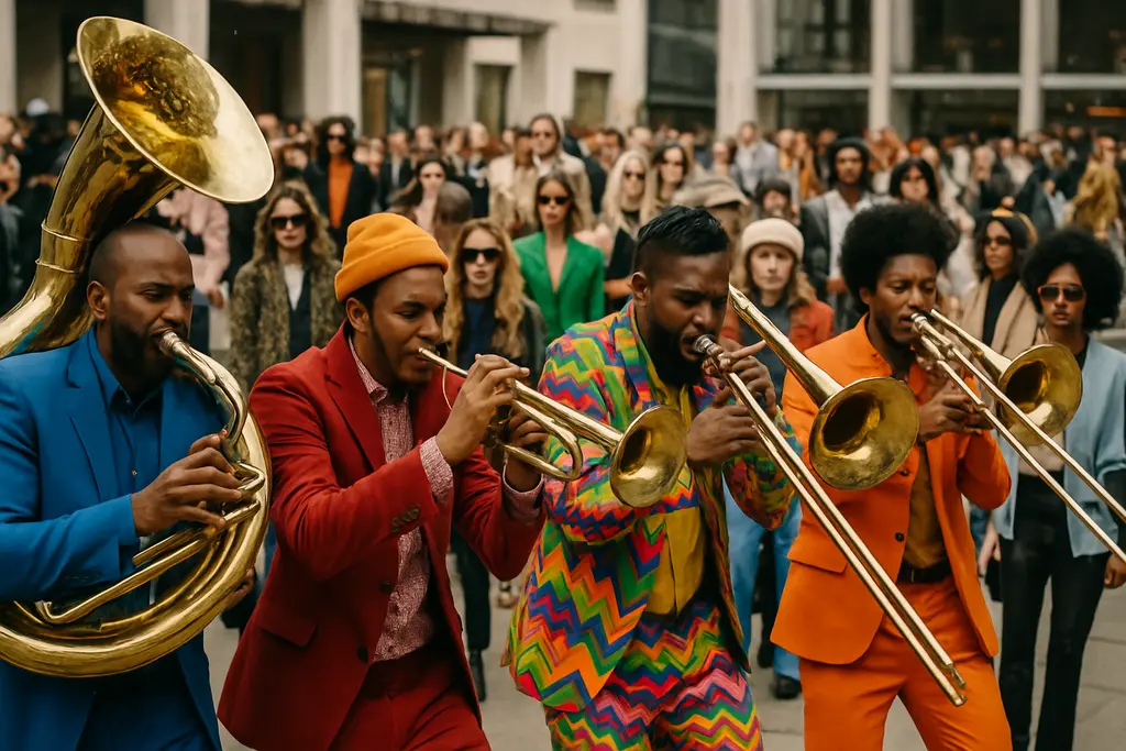 NYFW Brass Bands Reframe Runway Culture